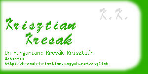 krisztian kresak business card
